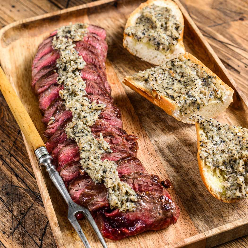 Gegrilltes Saumfleisch vom Greater Omaha Black Angus mit Murray River Salzflocken