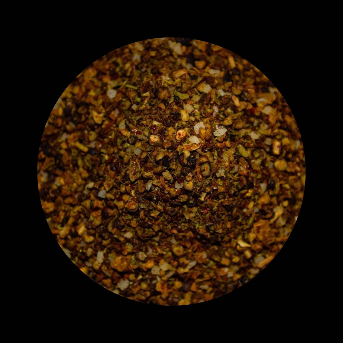 Grob gemahlene Steak Gewürzmischung mit Pfeffer, Meersalz und Paprika