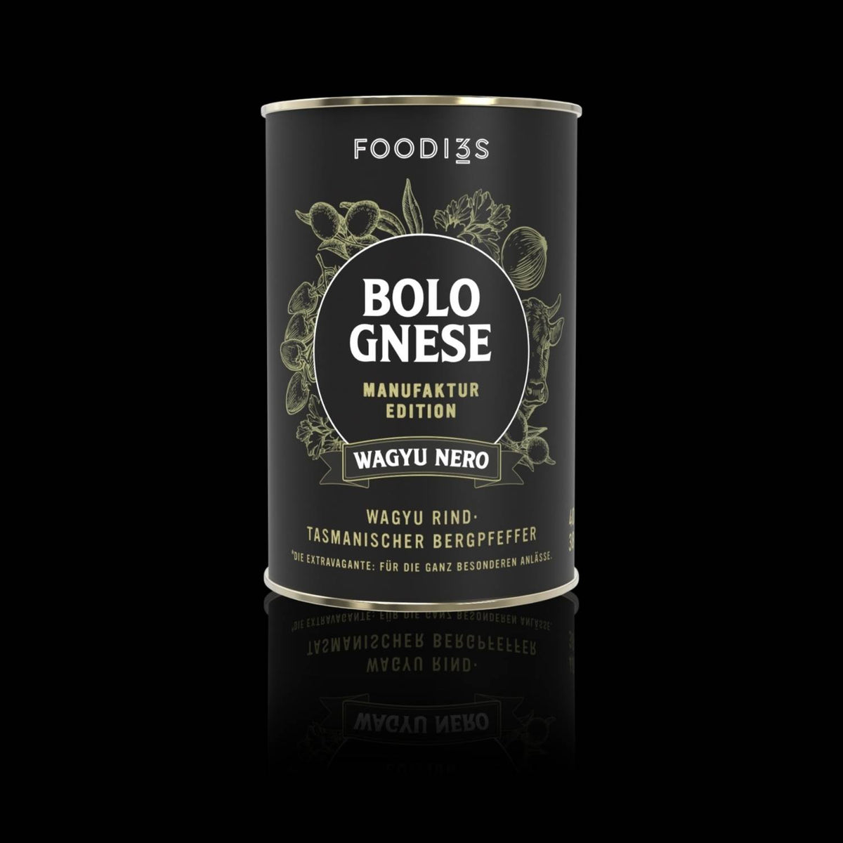 3Foodies Wagyu Nero Bolognese 400g Dose Vorderseite